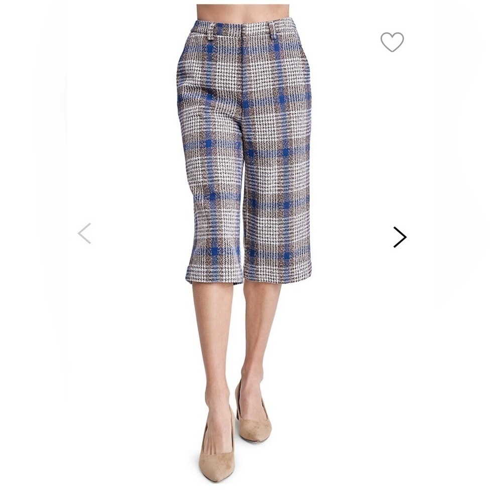 NWOT En Saison Long Plaid Shorts size XS